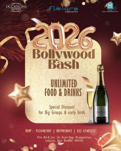 een flyer voor een uitbundig feest met een fles champagne bij Yogi Metropolitan in Navi Mumbai