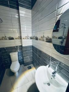 a bathroom with a toilet and a sink at MERIT Guest House in Aswan +50 photos