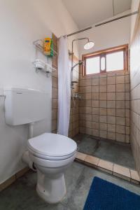 un bagno con wc e doccia di כרם שיזף a Mitzpe Ramon