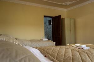 - une chambre avec 2 lits et une porte menant à un placard dans l'établissement Aspet B&B in Tatev, à Tatev 2 autres photos