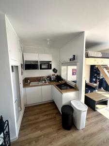 Kuchyň nebo kuchyňský kout v ubytování Appartement Pornic plage Noëveillard à pied