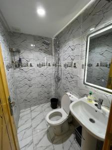 een badkamer met toilet en wastafel bij Shahd in Meknès