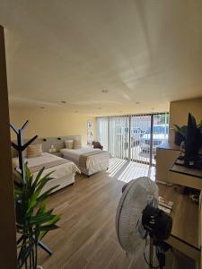 En eller flere senge i et værelse på Die Regte Rede with heated pool