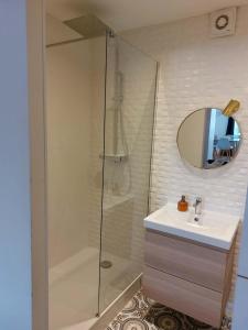 Koupelna v ubytování Le Bompard 50 m2 Villa Art Déco Plein centre avec jardin