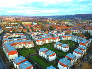 Et luftfoto af WohnTraum Kamelienweg, Sauna