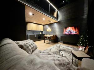 Et opholdsområde på Levi Lapland Luxury Igloos B