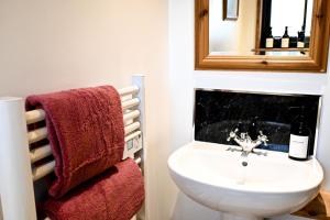 a bathroom with a sink and a mirror at Piglets Place in Hythe +36 photos
