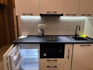 Nhà bếp/bếp nhỏ tại Gudauri Mountain View Studio +13 ảnh