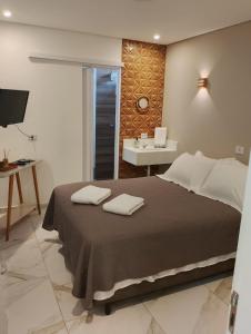 En eller flere senge i et værelse på Studio 01