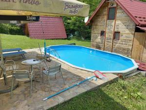 Swimmingpoolen hos eller tæt på Alaske kolibe