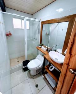 Koupelna v ubytování Casa Descanso y Madera