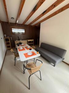 Et opholdsområde på Alaska cabin