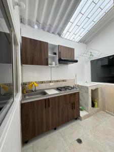 Køkken eller tekøkken på Alquiler cabaña Melgar