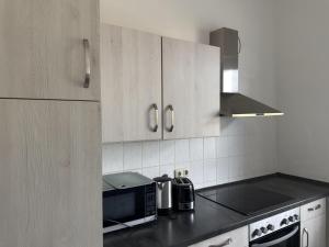 Køkken eller tekøkken på Ferienwohnung Askanier, Ballenstedt + 18 billeder