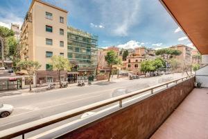 a view of a city street from a balcony at Claudio Vaticano appartamento in Rome