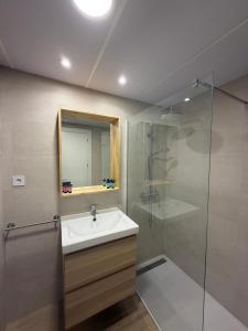 Phòng tắm tại Apartamentos Pirineos Rent