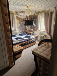 En eller flere senge i et værelse på Faraon apartmani Bg