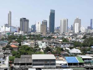 Udsigt til Godown eller udsigt til byen taget fra lejligheden