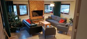 Et opholdsområde på Dom Górski Klimat-Willa 160 m2 z wewnętrzną sauną fińską, zniżki do Term Gorący Potok