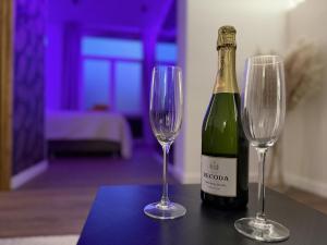 Drinks på Suite Luxueuse avec jaccuzi sans vis-à-vis