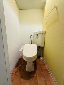 ein kleines Bad mit WC in einem Zimmer in der Unterkunft 501札幌駅と大通駅も徒歩圏内な最高な立地最大2名様まで快適にご宿泊可能です in Sapporo