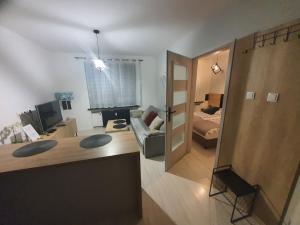 En eller flere senge i et værelse på Aparthouse Zegrze + 8 billeder