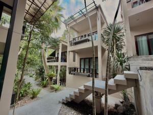 Bygningen som resortet ligger i