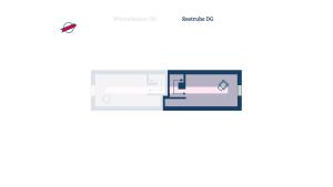 una planimetria di una stanza con un radiatore di Reetruhe a Goting