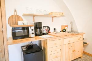 Kuchyň nebo kuchyňský kout v ubytování U Starého zámku