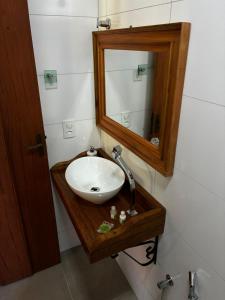 Koupelna v ubytování Recanto do Sitio