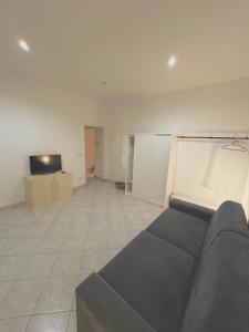 een woonkamer met een bank en een tv bij Home Sweet Home Forli in Forlì