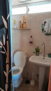 een badkamer met toilet en wastafel bij MONITA VILLA in Tiputa