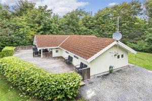 Bygningen som feriehuset ligger i