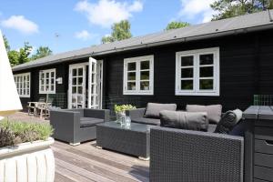 Bygningen som feriehuset ligger i