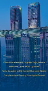 a group of tall buildings in a city at Ascott Raffles City Chongqing in Chongqing