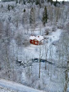 Vallevägen Country Retreat - Private Pond, Fireplace & Nature om vinteren