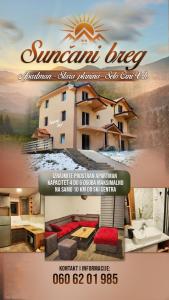 een flyer voor een makelaarskantoor met een huis bij Suncani Breg in Crni Vrh