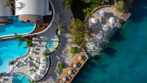an overhead view of the pool at a resort at Yacht Classic Hotel - Boutique Class in Fethiye