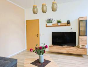 Et tv og/eller underholdning på 65m² Ferienwohnung zwischen Skiarena & Saunawelt