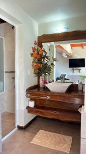 Kuchyň nebo kuchyňský kout v ubytování SUITES ALITHUÉ