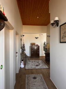 een hal met een kamer met een houten plafond bij Maissance in Preveza