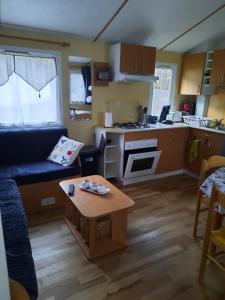 Køkken eller tekøkken på Mobil home 2 à 6 personnes besse-et-st anastaise