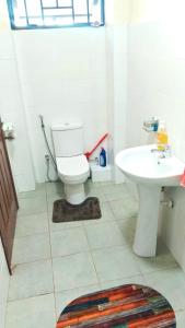 een badkamer met toilet en wastafel bij Terus studio in Nanyuki