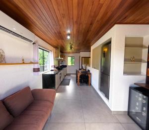 Køkken eller tekøkken på Brisa Mar e Cachoeira