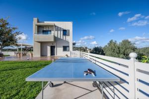 een tafeltennistafel voor een huis bij Dina Villa in Roumelí