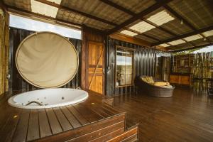 Koupelna v ubytování Deck's Chalés Serra da Canastra