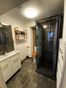 Et badeværelse på Gîte la Maison Rouge Béthune