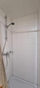 a shower with a shower head in a bathroom at Ferienwohnung Bachklang Oberprechtal in Elzach +9 photos