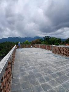 a view from the roof of a house at Omah Barepan Temple View in Borobudur