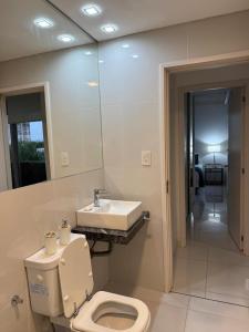 Et badeværelse på Departamento amplio con cochera, Av Sarmiento 645